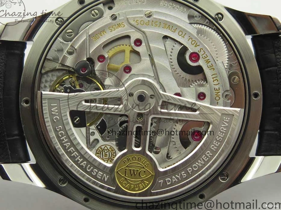 MIROTIME 0316 Portuguese Real PR Real Annual Calendar IW503502 ZF 1:1 Best Edition Blue Dial on Black Leather Strap A Breathable 7152